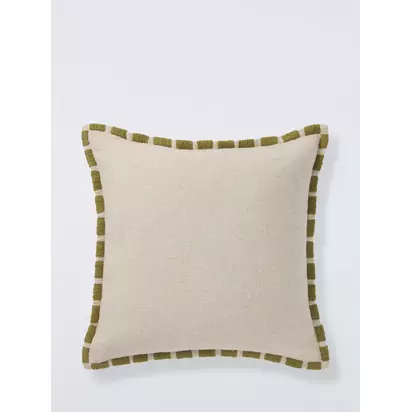 John Lewis Whipstitch Cushion Green | 45 x 45cm