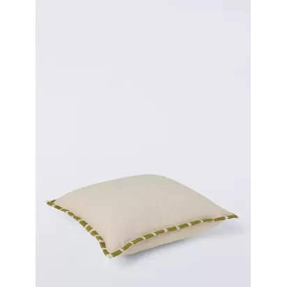 John Lewis Whipstitch Cushion Green | 45 x 45cm