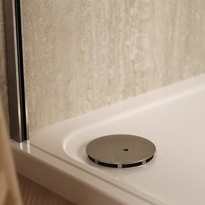 Crosswater High Flow Shower Waste - Brushed Nickel
