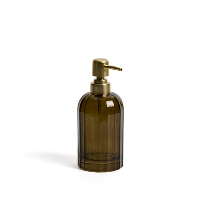 Anetan green glass soap dispenser