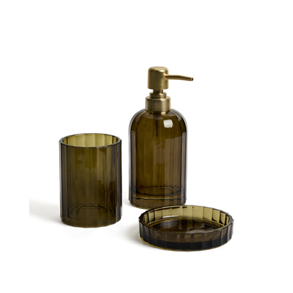 Anetan green glass soap dispenser