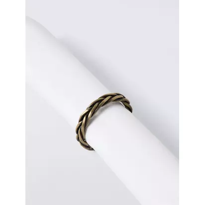 John Lewis Twisted Brass Napkin Ring, Set of 4, Gold Gold | 6x1x6