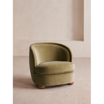 Blair Tub Armchair, Velvet, Lichen