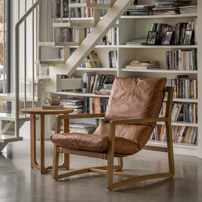 Fordington Lounge Chair Vint Brn Leather