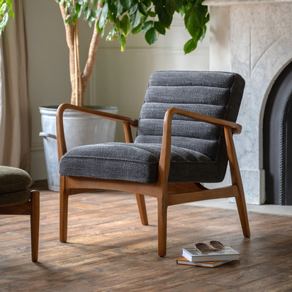 Bramham Armchair Charcoal Boucle