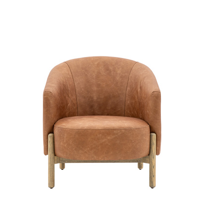 Ledhurst Armchair Vintage Brown Leather