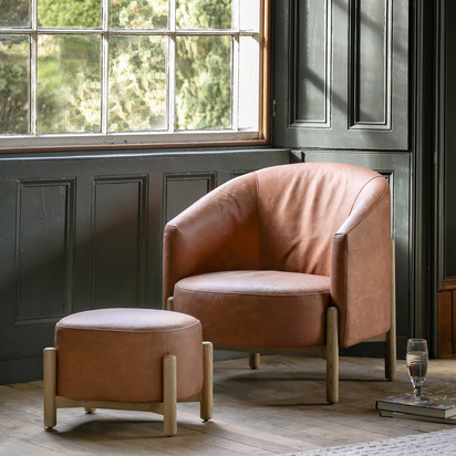 Ledhurst Armchair Vintage Brown Leather