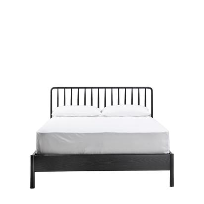 Maplewood 5' Spindle Bed Black  - Kingsize
