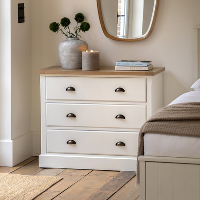 Windsor 3 Drawer Chest White