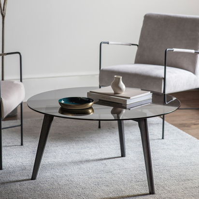 Kelham Round Coffee Table Black