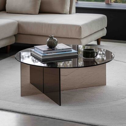 Hadwick Glass Coffee Table Charcoal