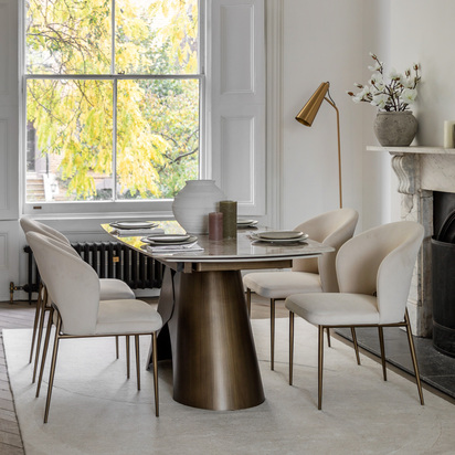 Ramsbury Dining Table Bronze 1600/