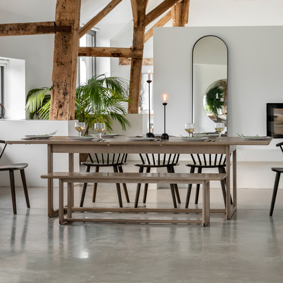 Alderwood Ext Dining Table Smoked 2000/