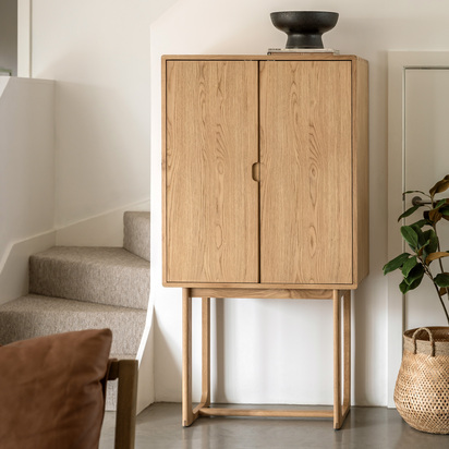 Alderwood Cocktail Cabinet Natural