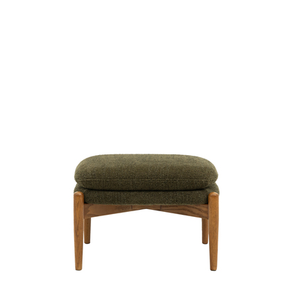 Bramham Footstool Green Boucle