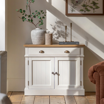 Windsor 2 Door Sideboard White  - Small
