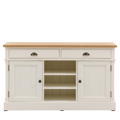 Windsor 2 Door/2 Drawer Sideboard White1400x450x800mm  - Large