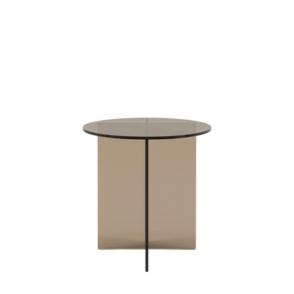 Hadwick Glass Side Table Charcoal