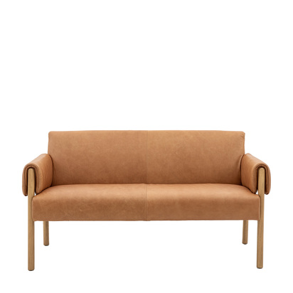 Langbury 2 Seater Sofa Brown Leather