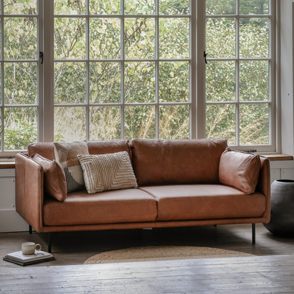 Lingate Sofa Brown Leather