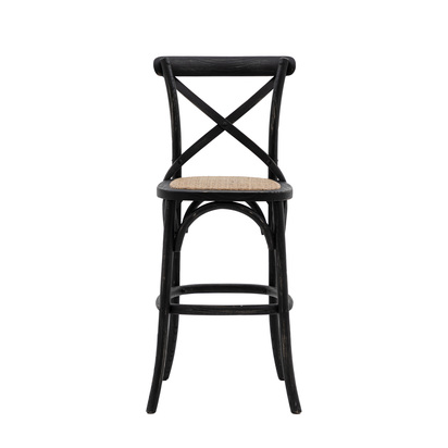 Studio Cafe Stool Black/Rattan (2pk)