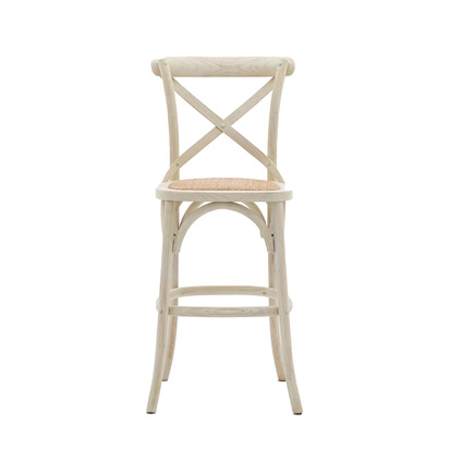 Studio Cafe Stool White/Rattan (2pk)