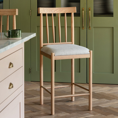 Windsor Uph Bar Stool Natural (2pk)