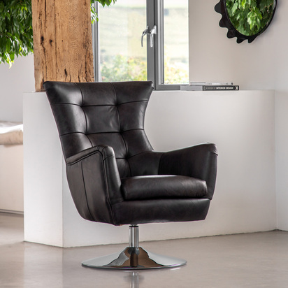 Tarporley Swivel Chair Antique Ebony