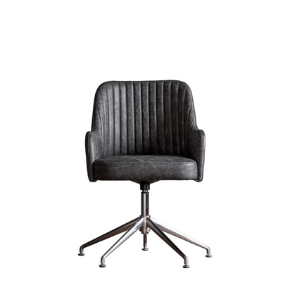 Alderport Swivel Chair Antique Ebony