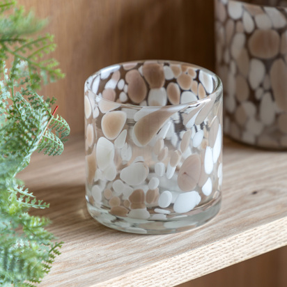 Studio Confetti Candle Holder Taupe Small  - Small