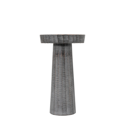 Alder Candlestick Small Antique Grey