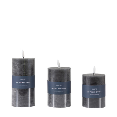 Huxley Candle Rustic Slate (Set of 3)