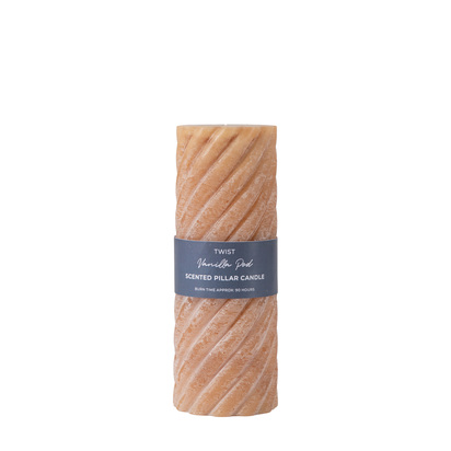 Windsor Pillar Candle Twist Amber (2pk)  - Large