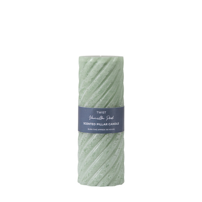 Windsor Pillar Candle Twist Sage (2pk)  - Large
