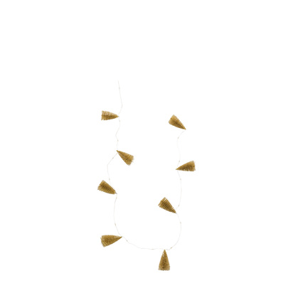 Brindle Tree Garland 15 LED Lights Gold