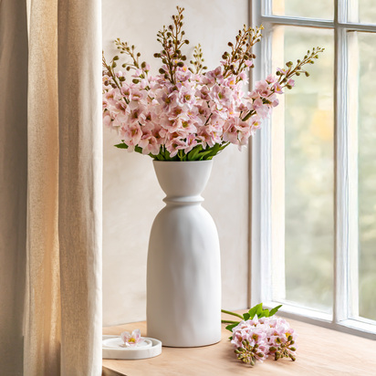 Sutton Hollyhock Floral Stem Tall Pink (12pk)