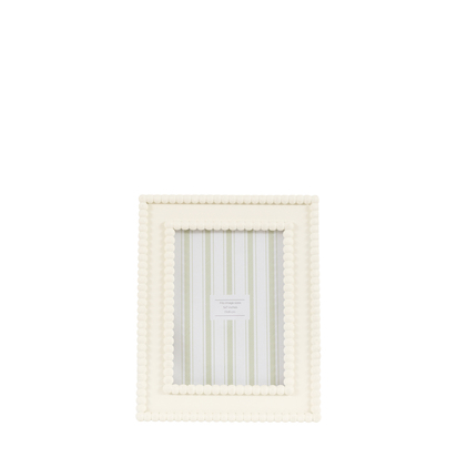 Elmdale Beaded Photo Frame 7x5in White  - 7X5"