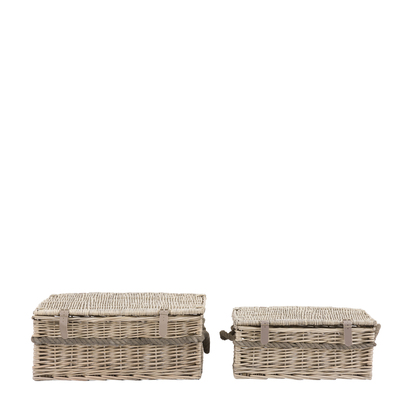 Hendale Lidded Baskets Natural S/2