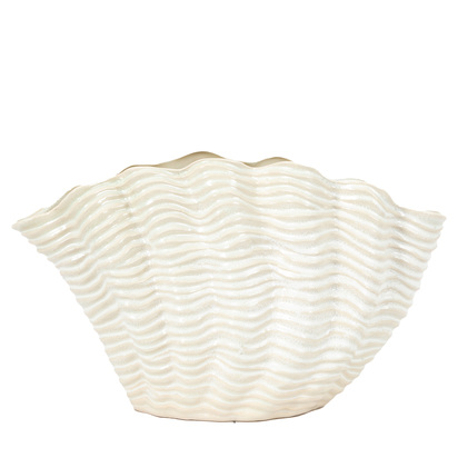 Ashshire Vase Large Reactive White  - Large