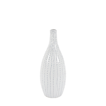 Elmcombe Beaded Vase White  - Large