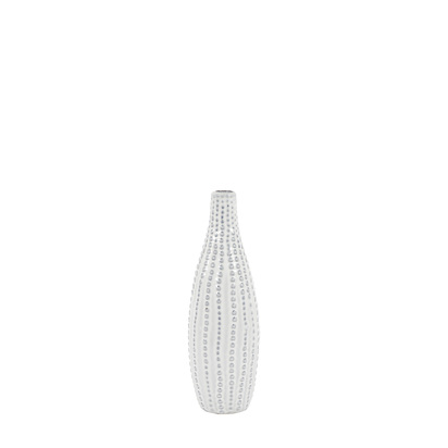 Elmcombe Beaded Vase White  - Small