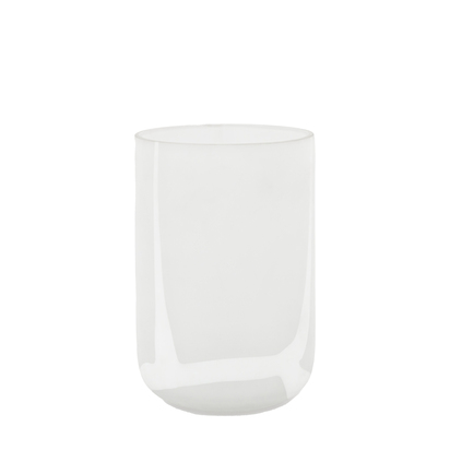 Fenwell Handblown Glass Swirl Vase White  - Small