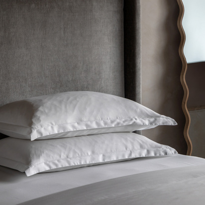 Brindle Cotton Oxford Edge Pillow Pair