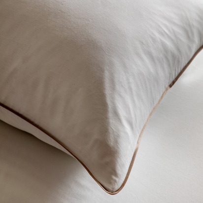 Brindle Cotton Piped Duvet Cover Set King  - Kingsize