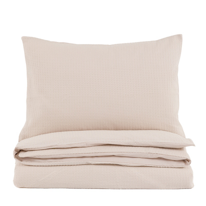 Fairby Jacquard Quilt Cover Set Taupe King  - Kingsize