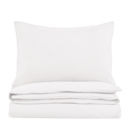 Fairby Jacquard Quilt Cover Set White King  - Kingsize