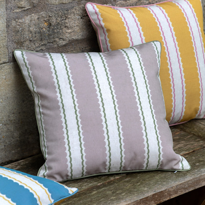 Midhurst Cushion Olive/ Natural Poly Filled