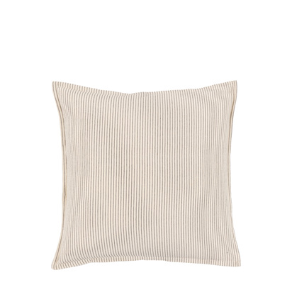 Brentcroft Woven Stripe Cushion Cream Poly Filled