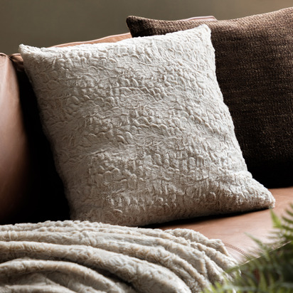 Burstead Faux Fur Cushion Poly Filled