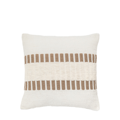 Elmhurst Woven Cushion Natural Poly Filled